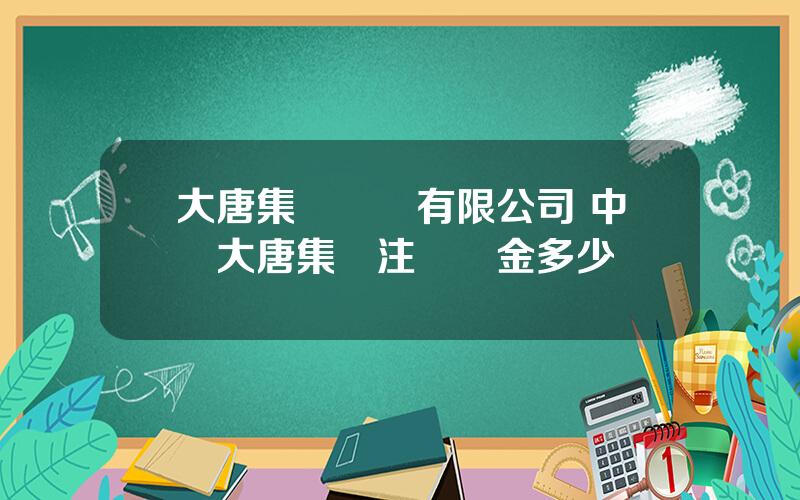 大唐集團財務有限公司 中國大唐集團注冊資金多少